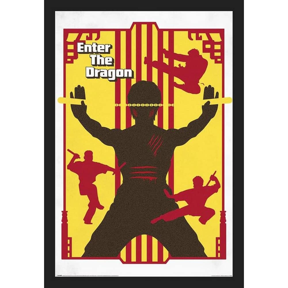 Enter the Dragon Framed Poster - 24 x 36 Inch
