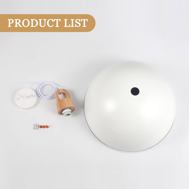 1 - light Industrial Dome Pendant Modern Hanging Lamp for Dining Room Living Room Foyer