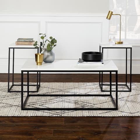 Middlebrook Geller Metal Frame 3-Piece Table Set