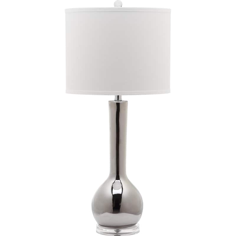 SAFAVIEH Lighting Brigid 31-inch Long Neck Ceramic White Table Lamp (Set of 2) - 14"x14"x30.5" - 14Wx14Dx31H