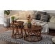 preview thumbnail 13 of 26, COZAYH Farmhouse End Table, Rustic Round Coffee Table with X-Motifs Legs, Wood Textured Top for Boho, French Country Decor