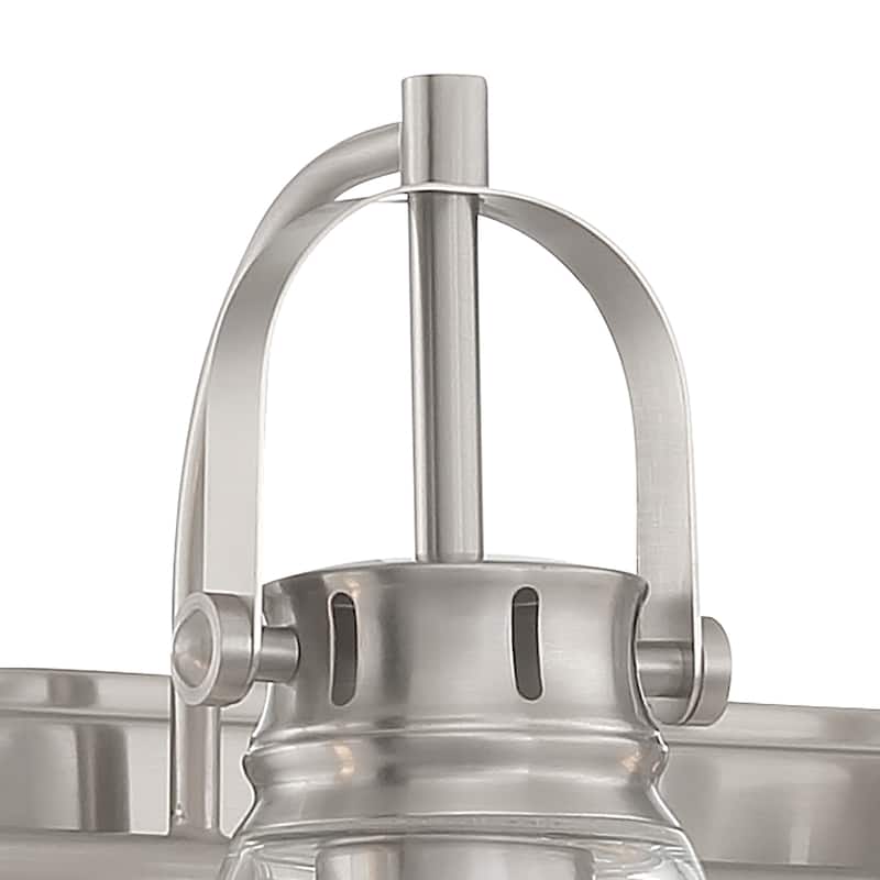 Acroma 6-light Modern Industrial Nickel Bathroom Vanity Lights - 51''