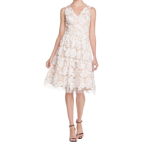eliza j lace overlay dress
