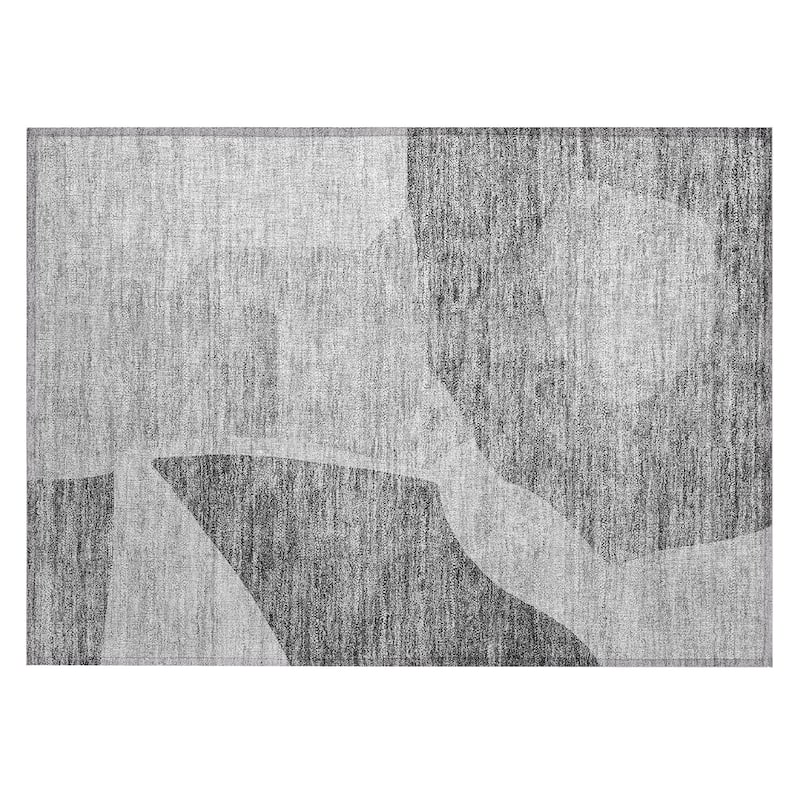 Machine Washable Indoor/ Outdoor Chantille Contemporary Abstract Rug