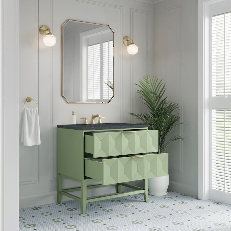 Emmeline 36" Single Vanity Cabinet, Pistachio