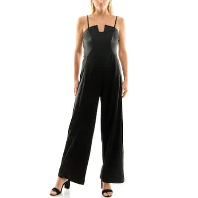 Nicole Miller Crepe Tuxedo Jumpsuit