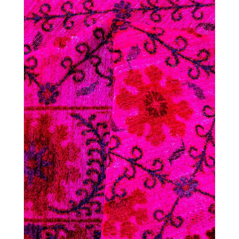 Overdyed, One-of-a-Kind Hand-Knotted Area Rug - Pink - 7' 10" x 10' 2"