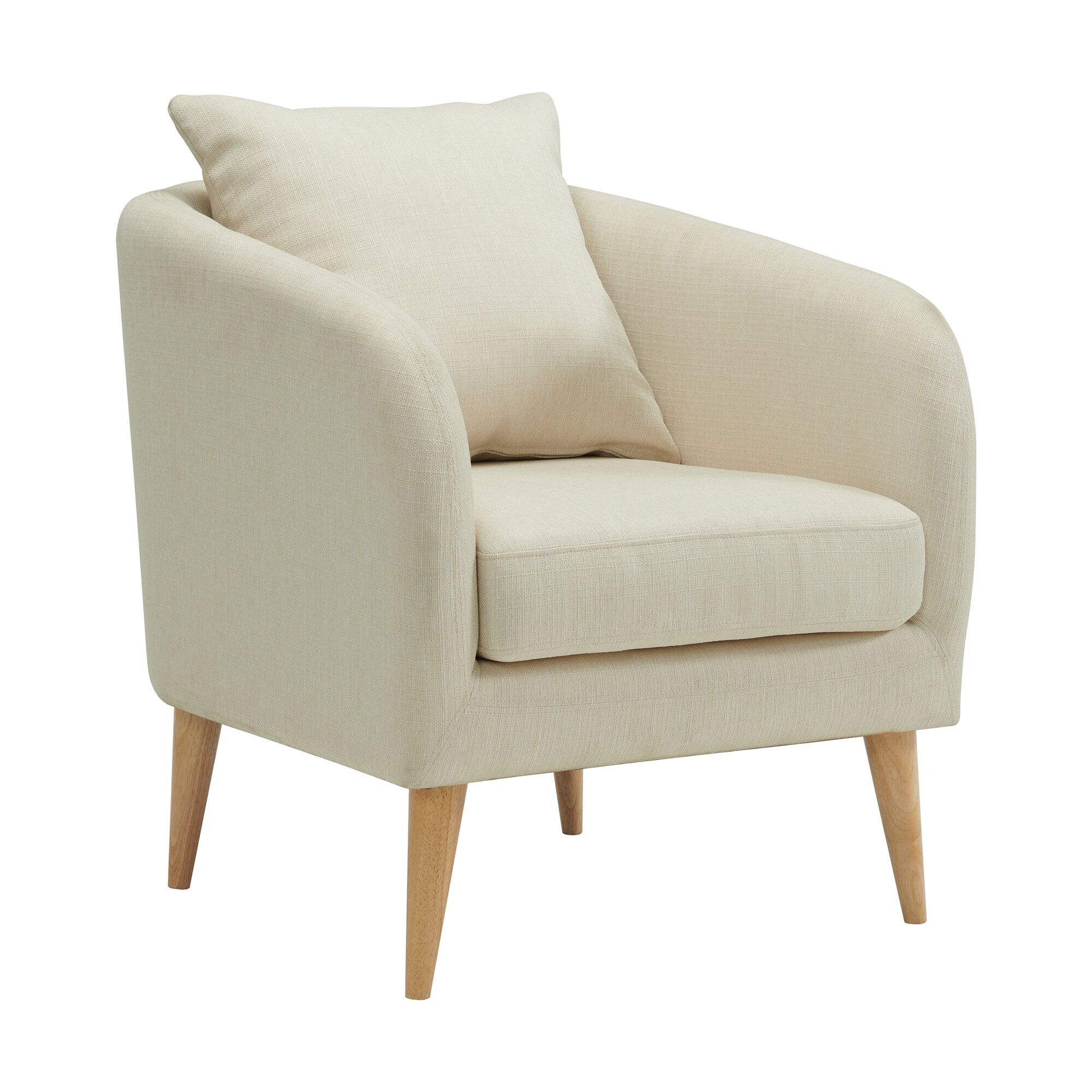 Picket House Furnishings Zoe Accent Chair with Wooden Legs in