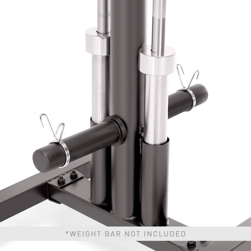 Marcy 6-Peg Olympic Weight Plate Tree and Vertical Bar Holder PT-5856 - N/A