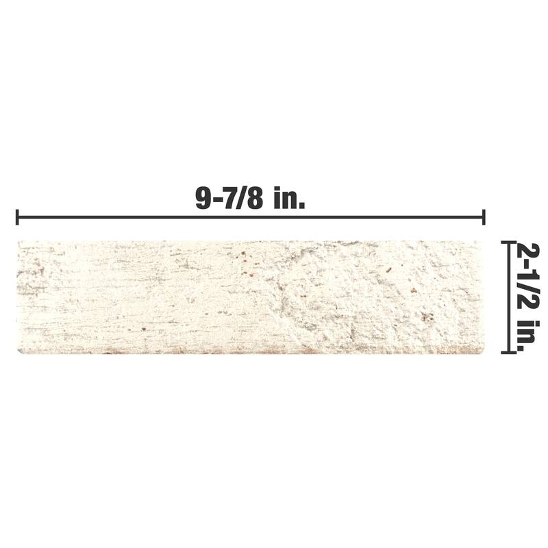 Merola Tile Sequoia Blanc 2-1/2" x 9-7/8" Ceramic Wall Tile