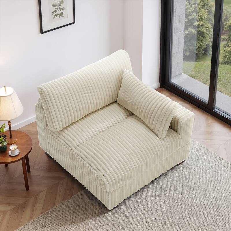 Plush Faux Fur Accent Sofa Chair