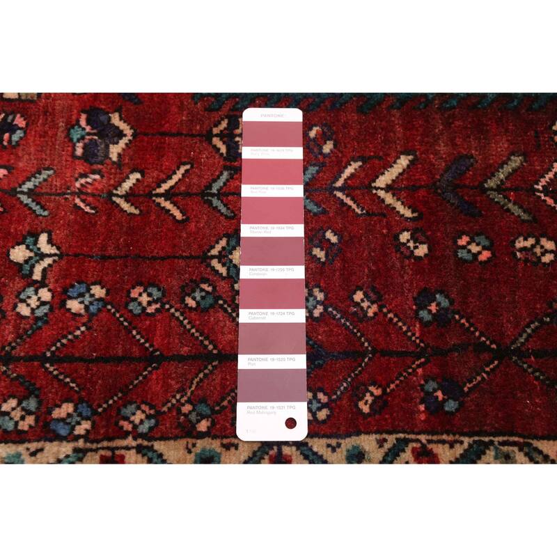 ECARPETGALLERY Hand-knotted Anatolian Vintage Dark Red Wool Rug - 4'1 x 6'4