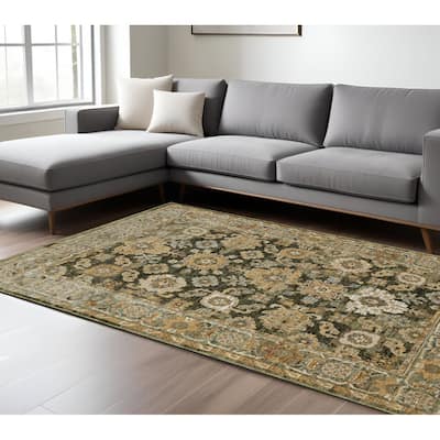 HomeRoots Oriental Traditional Rectangle Area Rug - 157.48 in. x 120.08 in. x 0.55 in.
