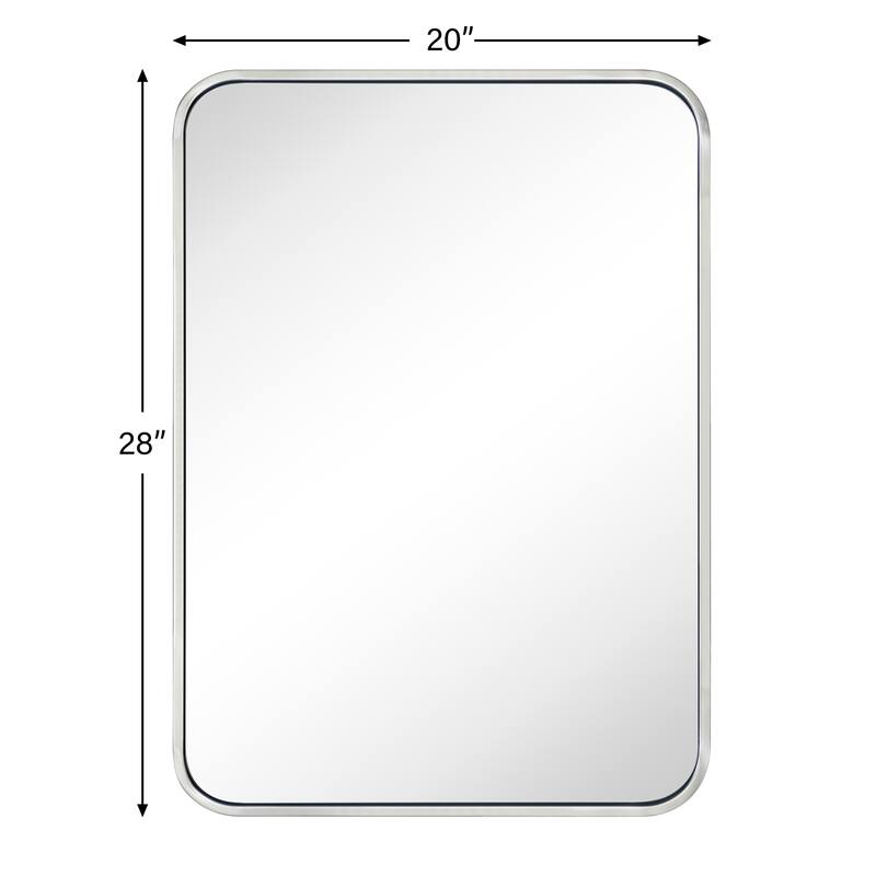 Rounded Rectangle Bathroom Vanity Mirror, Vertically/Horizontal Hanging