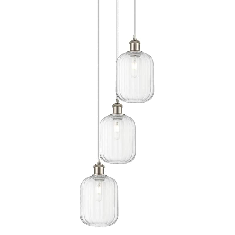 Innovations Lighting 113B-3P-36-14 Preston Pendant Preston 3 Light 14" - Brushed Satin Nickel / Clear