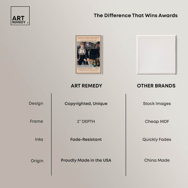 Manet's Famous Bar Canvas by Art Remedy