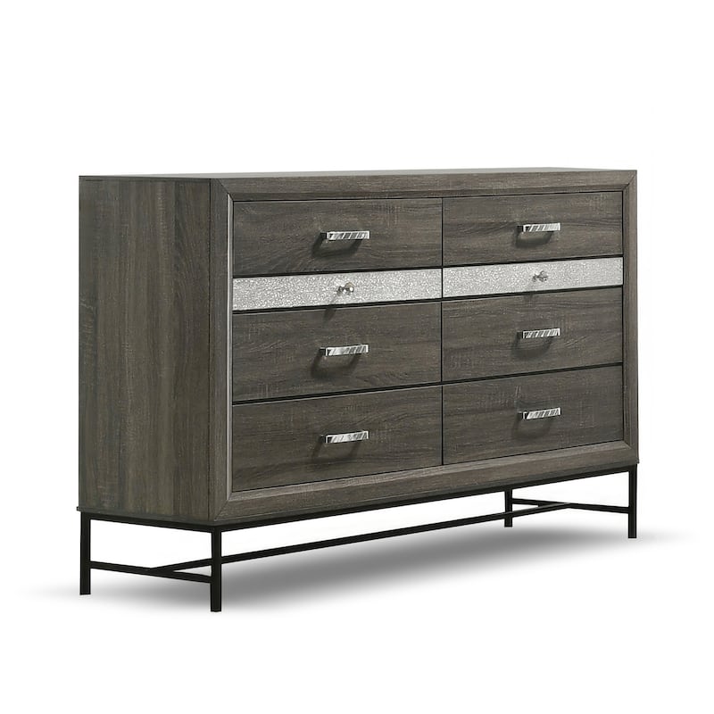 Furniture of America Heinisk Contemporary Grey 8-Drawer Dresser