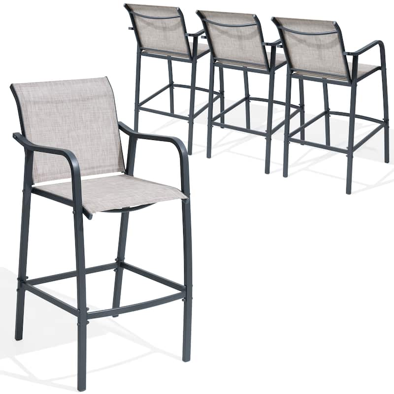 Lightweight Bar Height Barstools Outdoor Bar Stools Patio Bar Chairs - 21.3" W x 22.5" D x 44" H