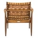preview thumbnail 7 of 6, SAFAVIEH Couture Dilan Leather Safari Chair - 24.5" W x 30" L x 30" H