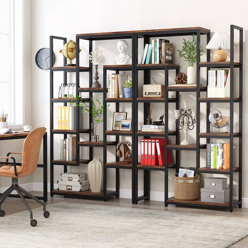 6-Tier Tall Bookshelf and Bookcase, 70.9 inch 12-Shelf Display Shelves for Living Room
