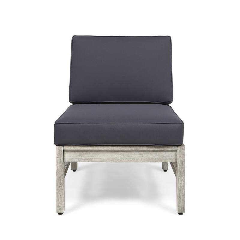 Perla Outdoor Acacia 4-pc. Cushioned Sofa and Table Set by Christopher Knight Home