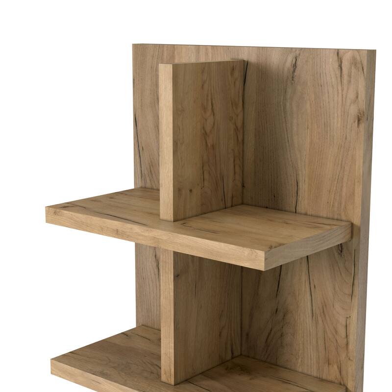 DH BASIC Contemporary Oak 71-inch 8-Open Shelf Bookshelf by Denhour