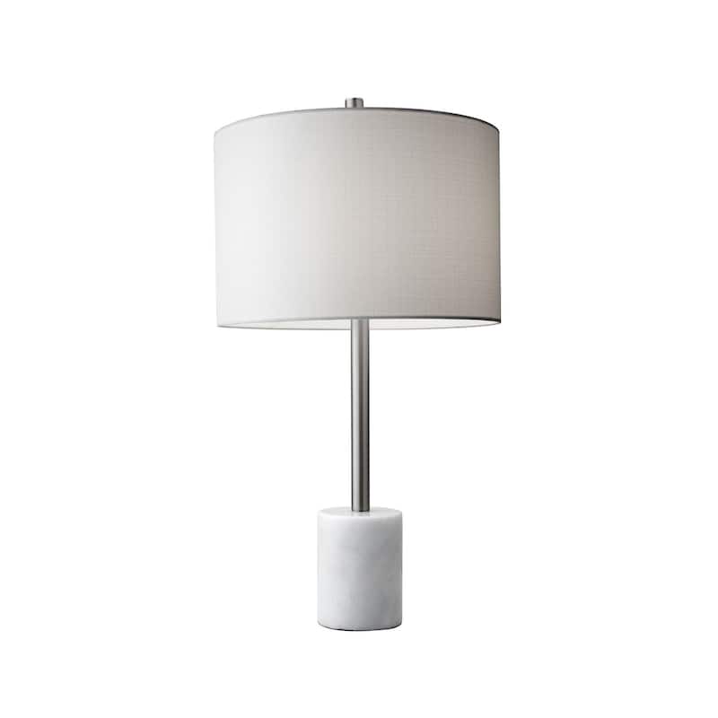 Adesso Blythe Table Lamp - White Marble