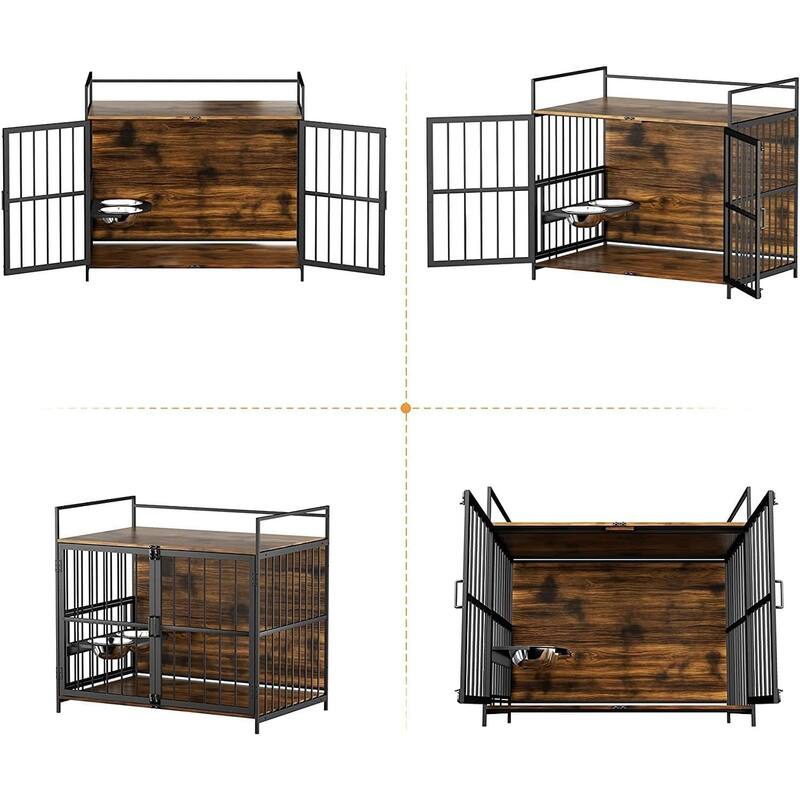 Indoor Dog Crate 41.0"W x 23.6"D x 35.8"H, Heavy Duty Sturdy for Large Dog