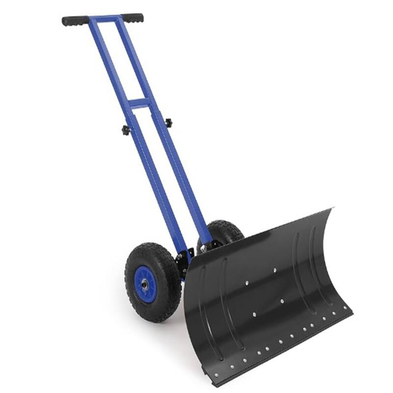 29x14 In Heavy Duty Rolling Snow Shovel With Wheels Double Armrests - 29x14 In - Blue