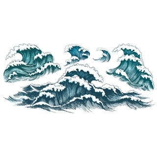 RoomMates Blue & White & Aqua Great Wave Giant Wall Decals