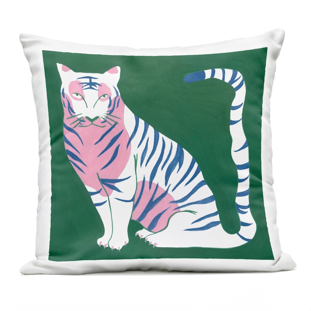 Stupell Fierce Modern Tiger Printed Outdoor Throw Pillow Design by Melissa Wang