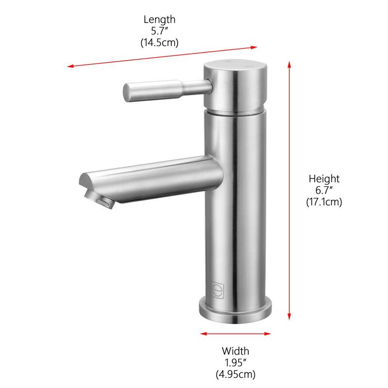 Elegant Lighting FAV-1008 Mia 1.5 GPM Single Hole Bathroom Faucet