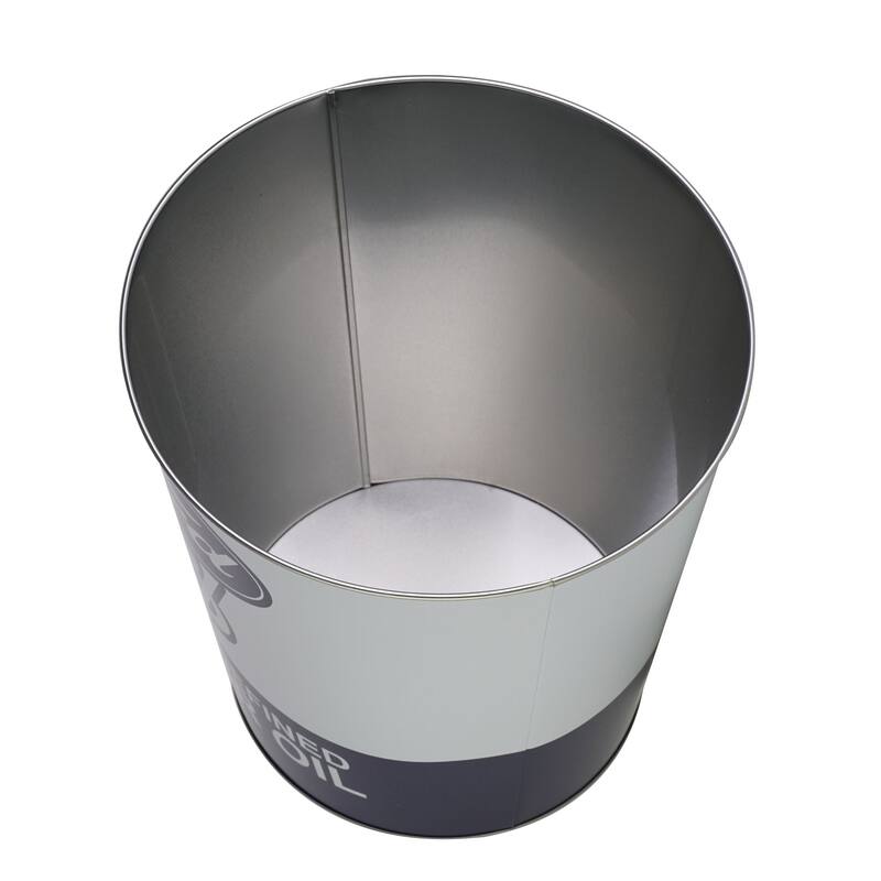 American Art Decor Decorative Metal Trash Can Garbage Bin Waste Basket