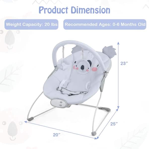 Costway Portable Baby Bouncer Vibration Infant Rocker Seat with - See Details