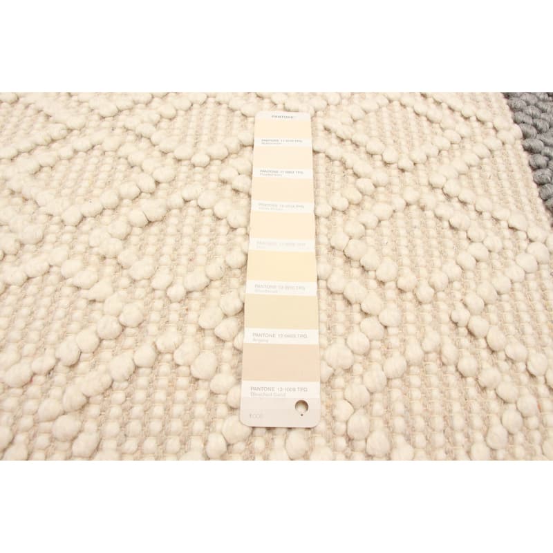 ECARPETGALLERY Braid weave Sienna Cream Wool Rug - 5'3 x 7'7