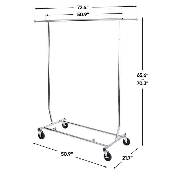 Collapsible Rolling Garment Rack with HeavyDuty Wheels On Sale Bed