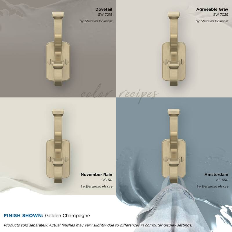Amerock Alder Double Prong Decorative Wall Hook