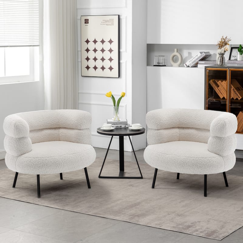 XINMICS Modern Accent Chair Upholstered Armchair for Living Room, Bedroom