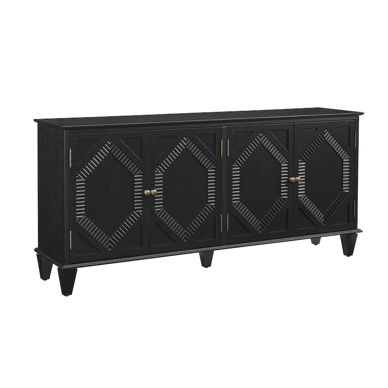 65.2"Sideboard Buffet Cabinet with Storage,Symmetrical Geometric Accent Storage Cabinet,Large Console Table