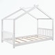 preview thumbnail 17 of 18, Twin Size House Platform Bed with Headboard and Footboard