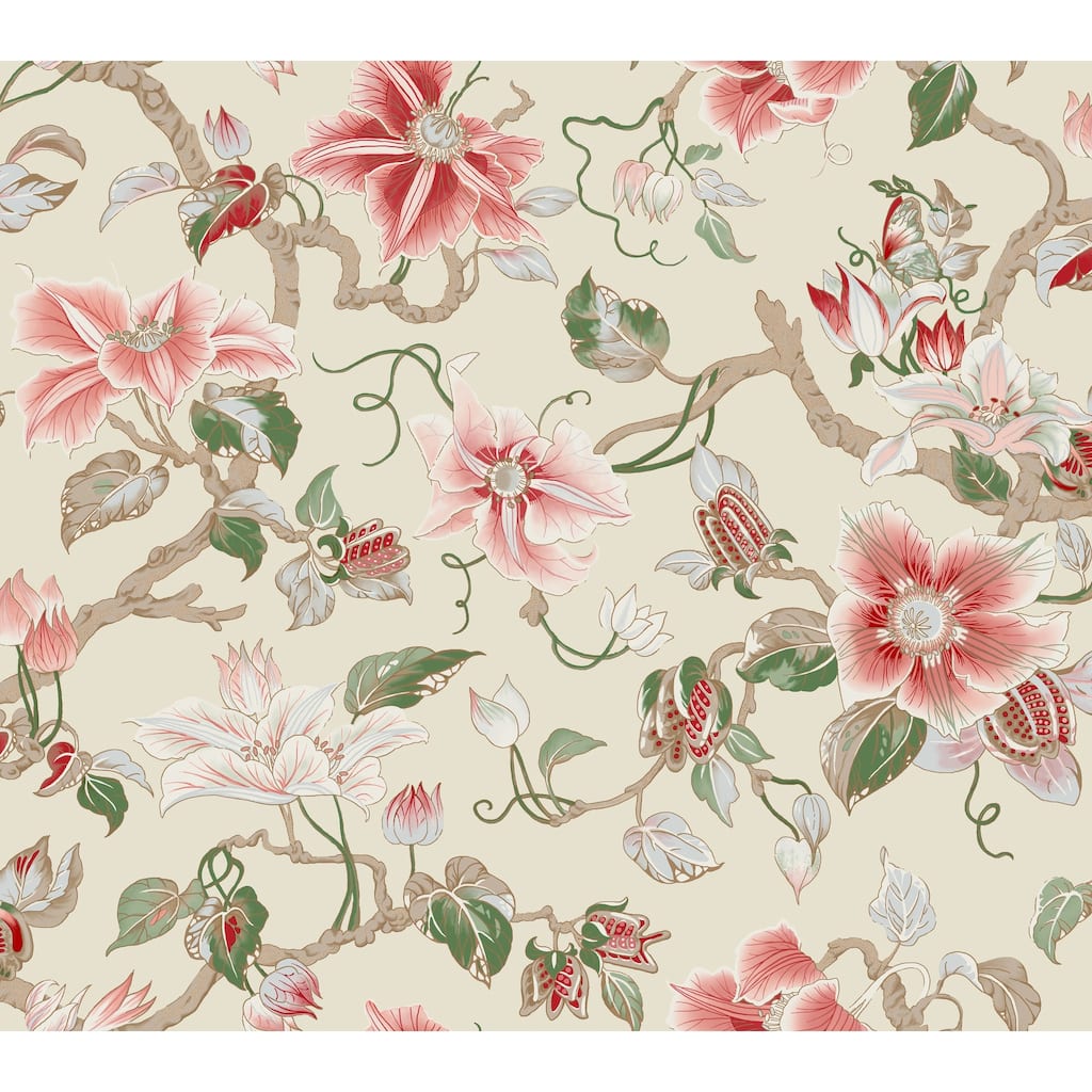 Ronald Redding Marguerite Vine Cream Wallpaper
