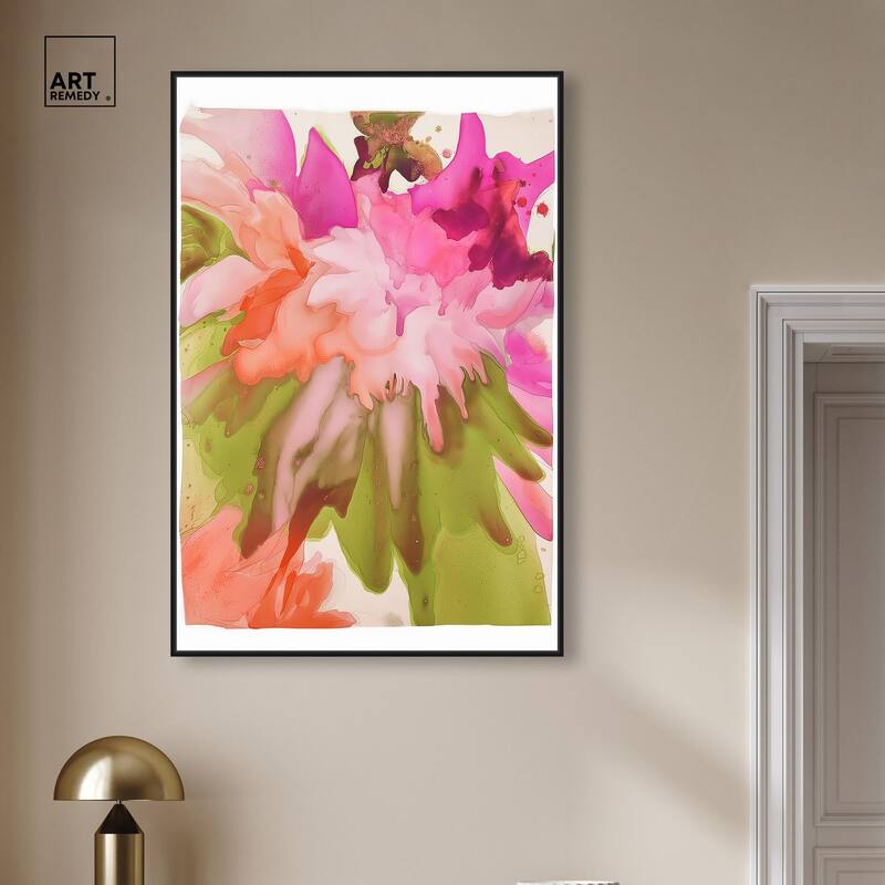 Vibrant Fluidity Floral IV Canvas by Art Remedy