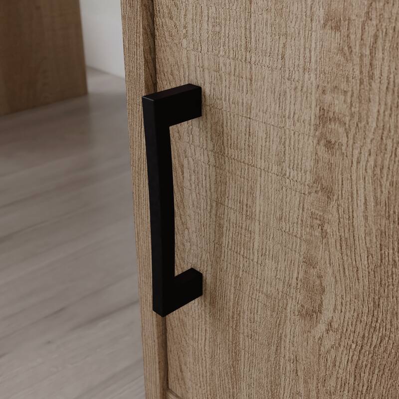 Engineered Wood Transitional Desk with Storage