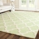 preview thumbnail 6 of 200, SAFAVIEH Handmade Cambridge Luisa Moroccan Trellis Wool Rug 6' x 9' - Light Green/Ivory - Rectangle