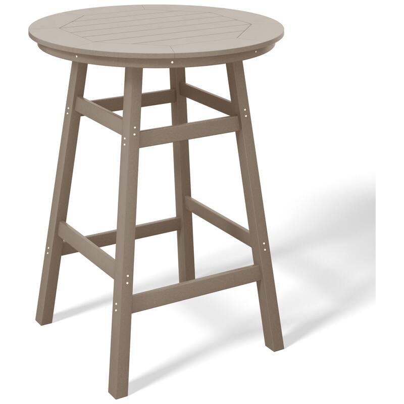 Polytrends Laguna Hdpe All Weather Outdoor Patio 35" Round Bar Table