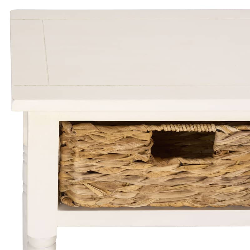 SAFAVIEH Evalena Distressed Black Console Storage Table - 44.5" x 13.4" x 31.5" - 45"W x 13"D x 32"H