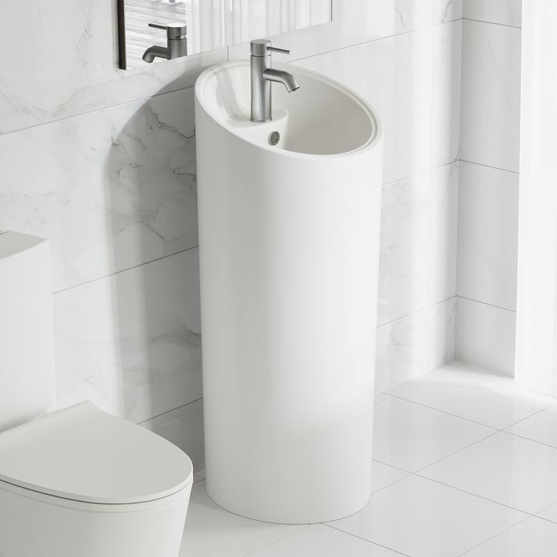 St. Tropez One Piece Circular Pedestal Sink