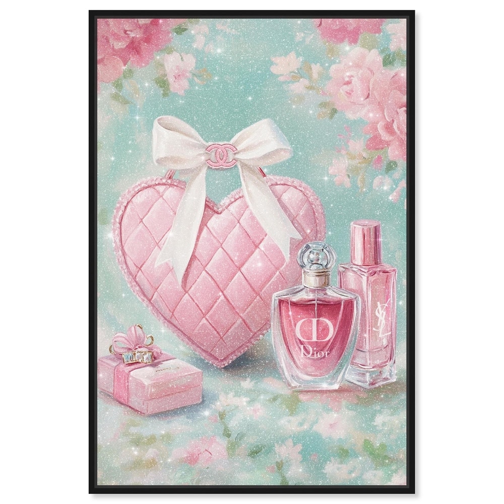 Little Heart Shaped Purse Canvas by Art Remedy