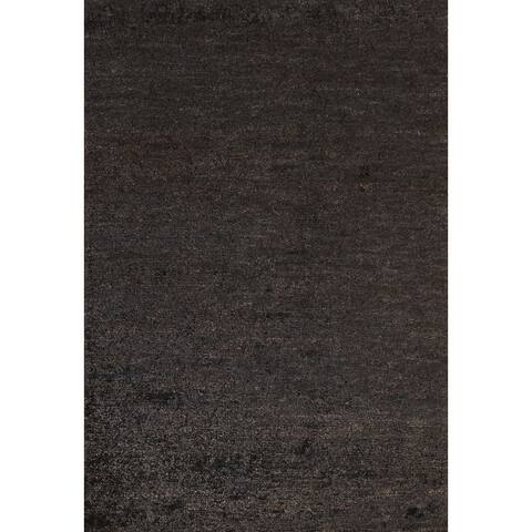 Indoor/ Outdoor Solid Oriental Area Rug Handmade Contemporary Carpet - 5'0" x 7'4"
