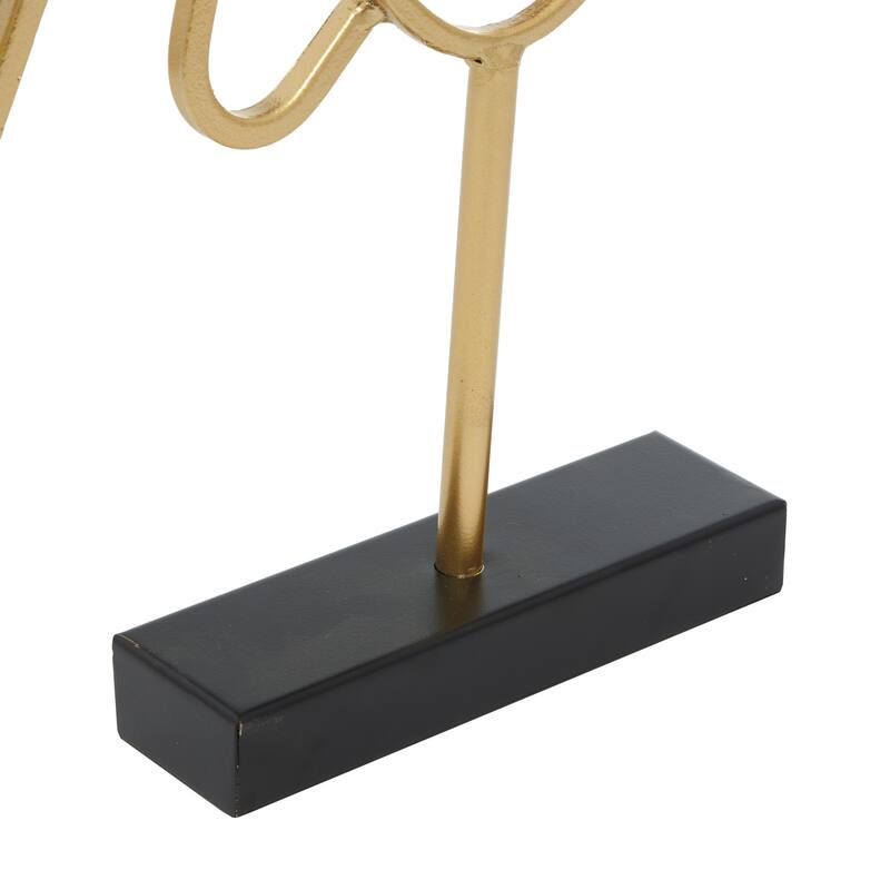 The Novogratz Gold Metal Hello Home Decorative Sign